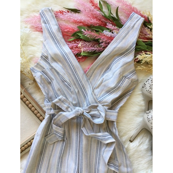 NWT Harper Sand & Stone Woven Wide Leg Jumpsuit - Picture 5 of 15